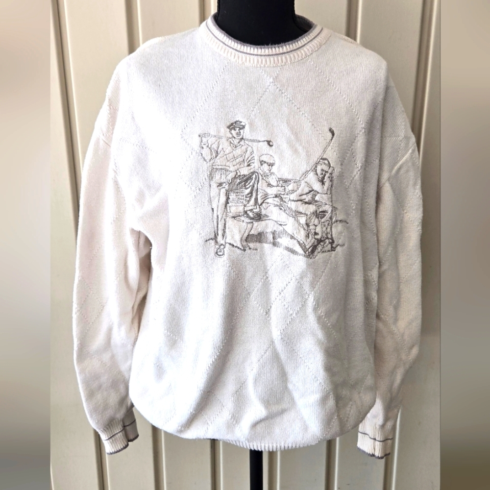 Crusader Reef Vintage Golf Sweater Size XL